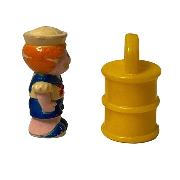 Lakeside Tubtown Harbor Village Playset 1982 Yellow Barrel & Girl Figure Only - Picture 4 of 6